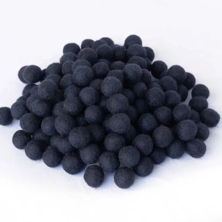 Black Wool Felt Balls – 2.5 cm Craft Supplies - 200 pcs
