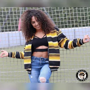 Black Yellow Sarape Jacket