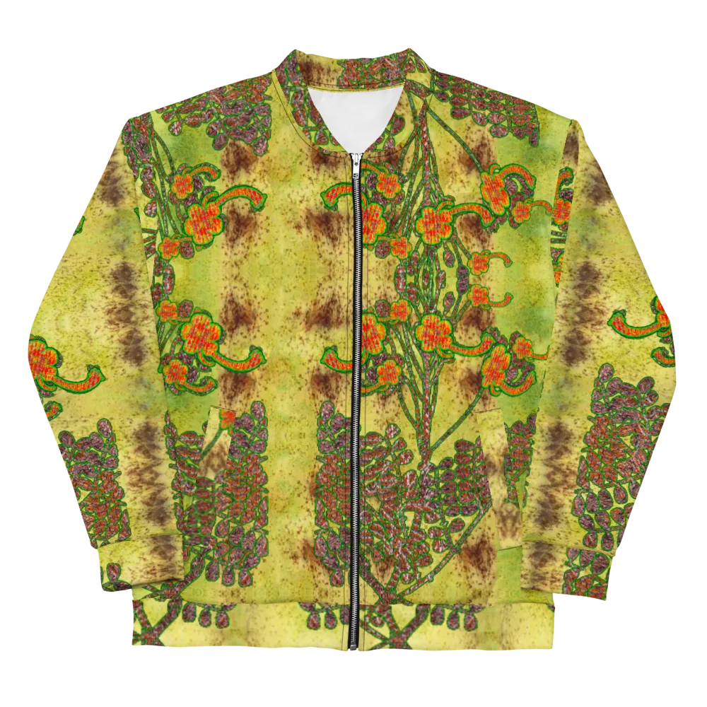 Bomber Jacket (Unisex)(WindSong Flower) RJSTH@Fabric#2 RJSTHW2022 RJS