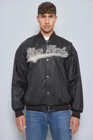 Bomber Negro jon lauren Talla Xl