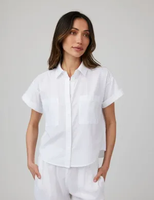 Boxy Two Pocket Shirt, White