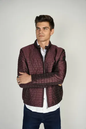 Burgundy Moto Jacket