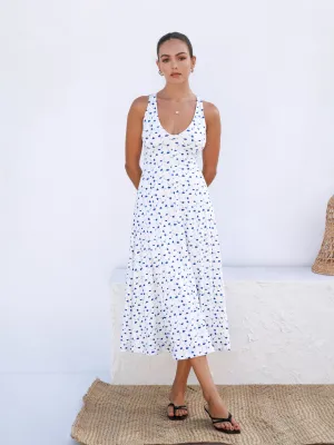 Bustier Detail Button Down Maxi Dress