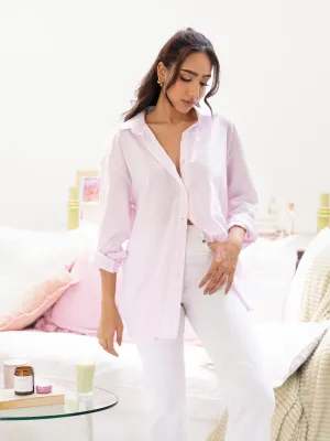 Button Down Long Sleeved Oversized Top