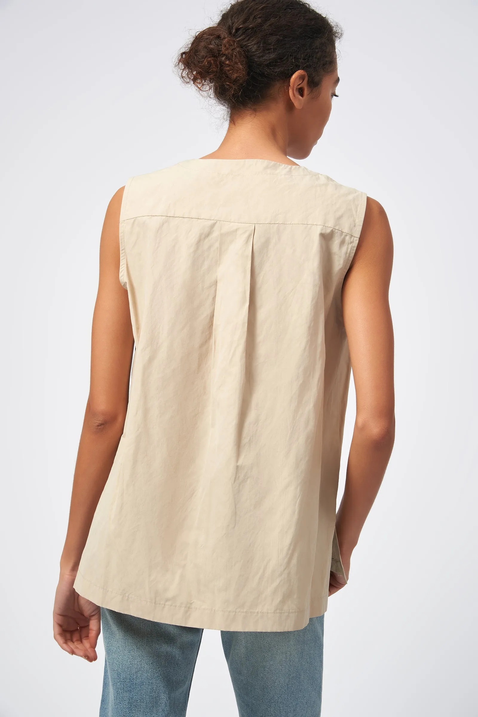 Button Front Shell - Khaki
