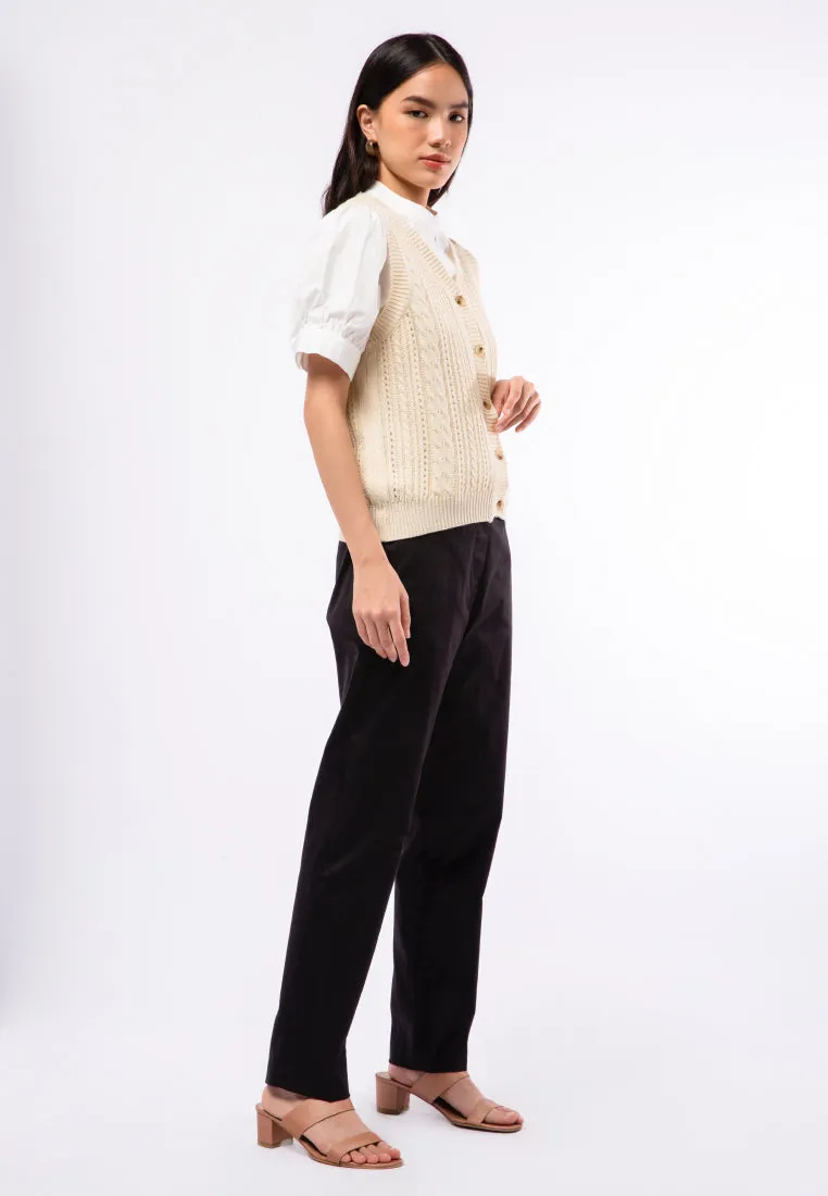 Button Up Cable Vest