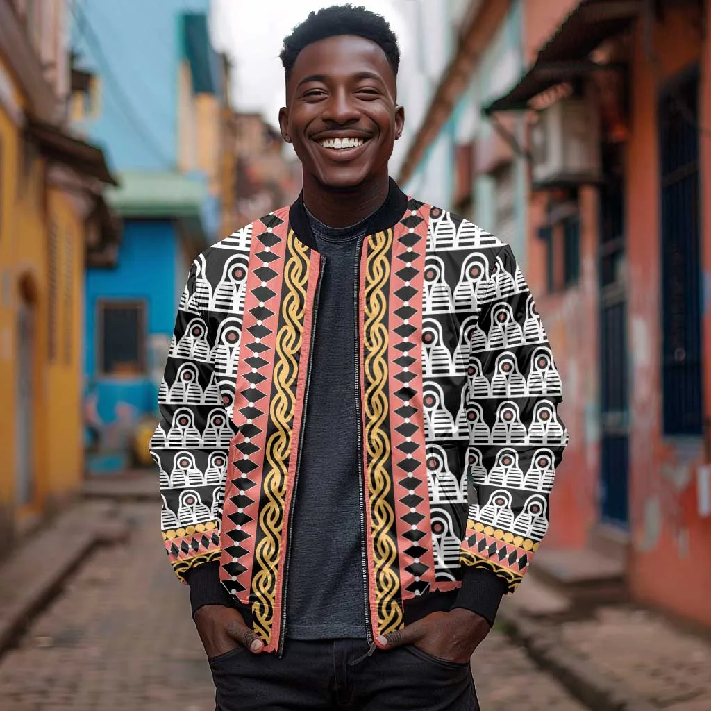 Cameroon Bomber Jacket Toghu Traditional Pattern LT15