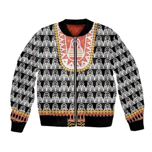 Cameroon Traditional Toghu Pattern Bomber Jacket LT15