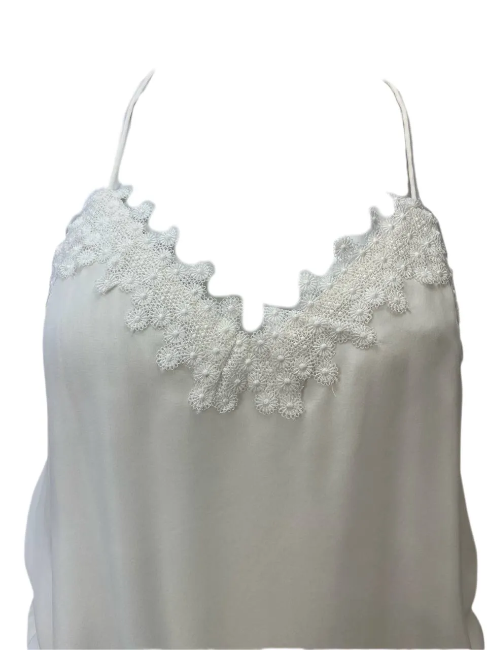CAMI Women's White V-Neck Soft Top #073 XS NWT