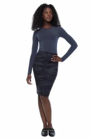 Camo Ponte Pencil Skirt