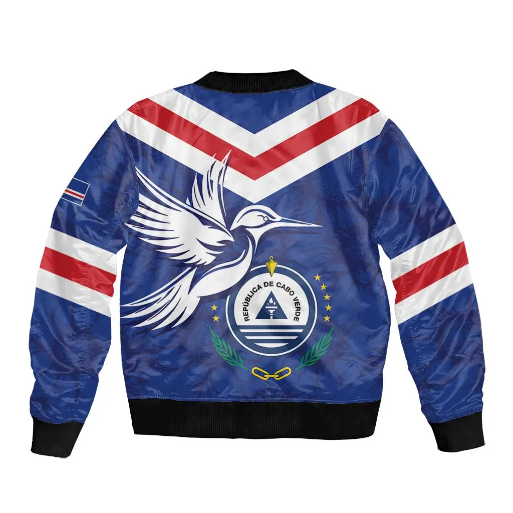 Cape Verde Independence Day Bomber Jacket Gerbera Daisy Pattern LT01