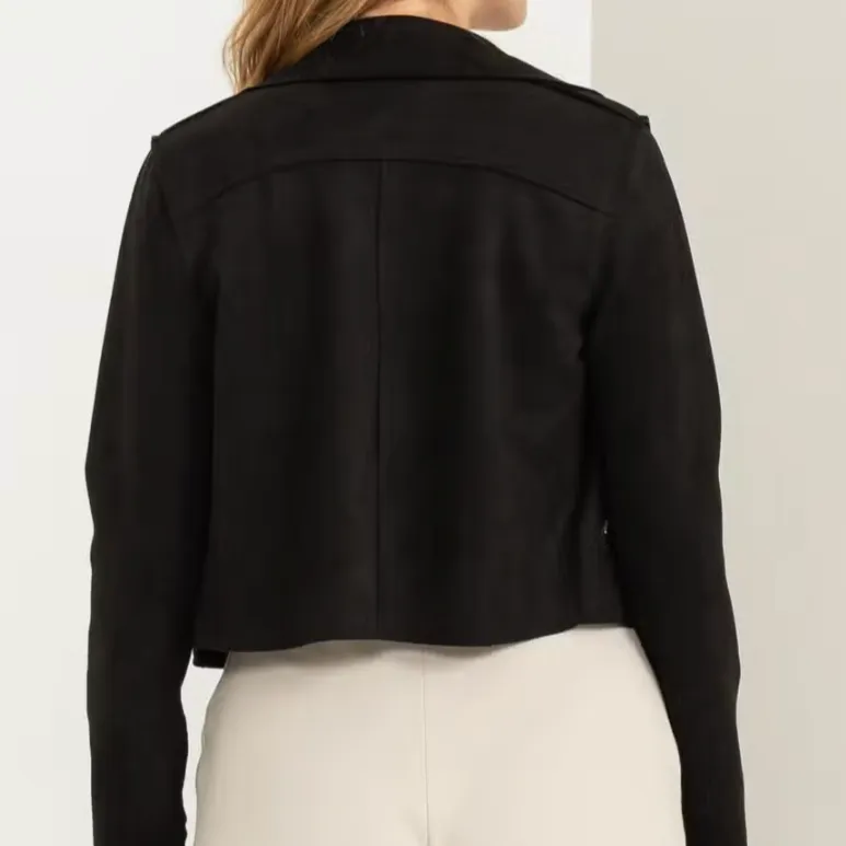 Carefree Season Faux Suede Moto Jacket-FINAL SALE