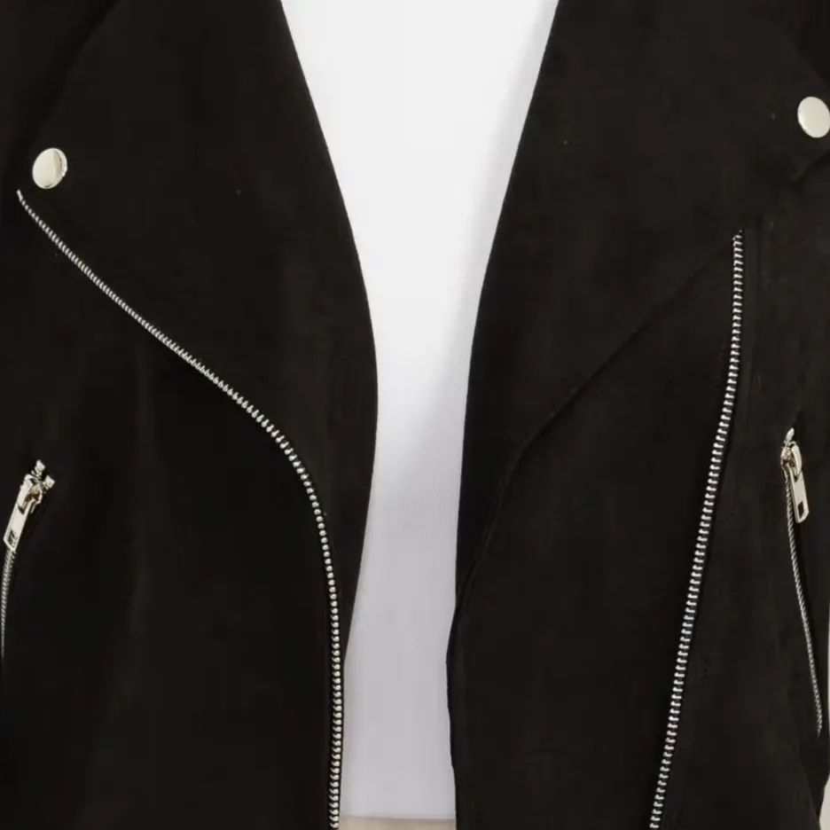 Carefree Season Faux Suede Moto Jacket-FINAL SALE