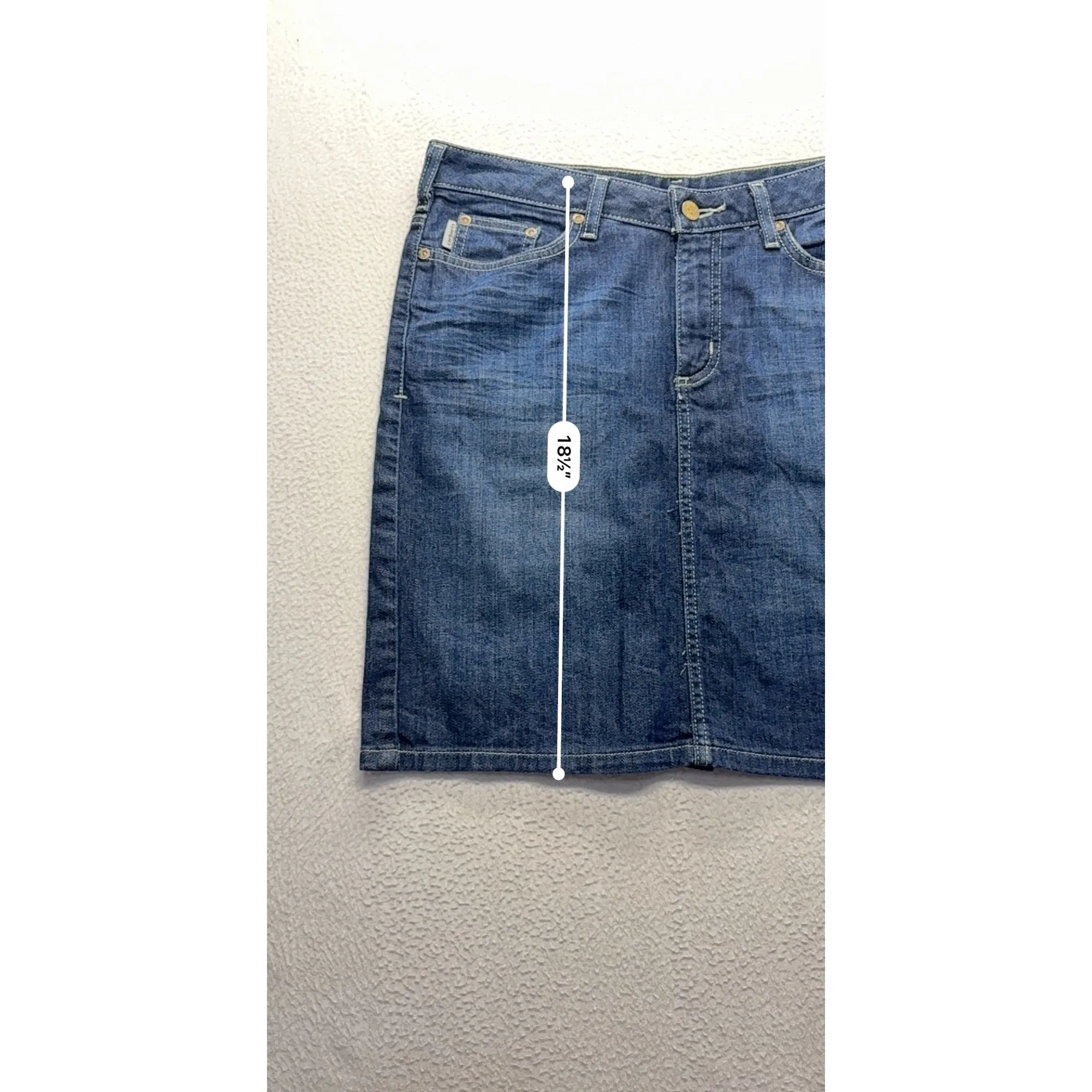 Carhartt Womens Blue Denim Jean Skirt #7565