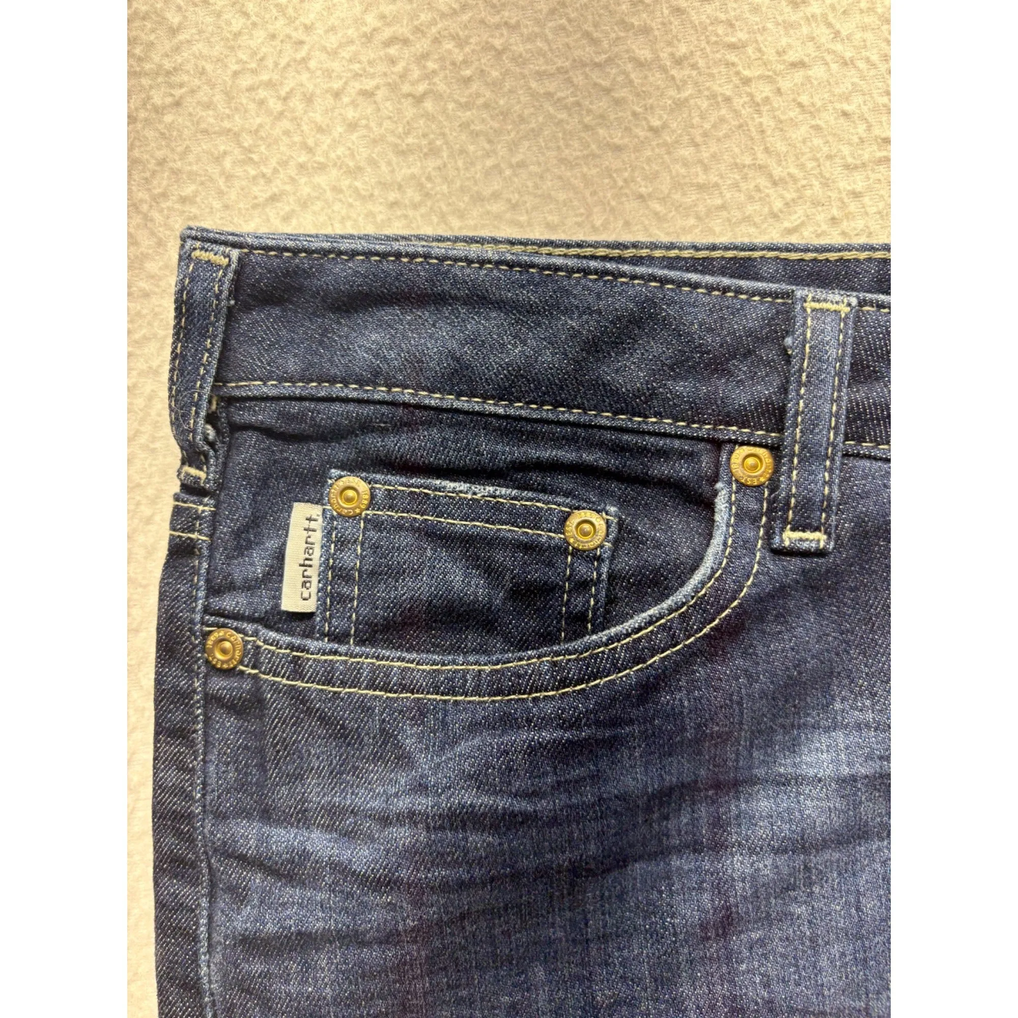 Carhartt Womens Blue Denim Jean Skirt #7565