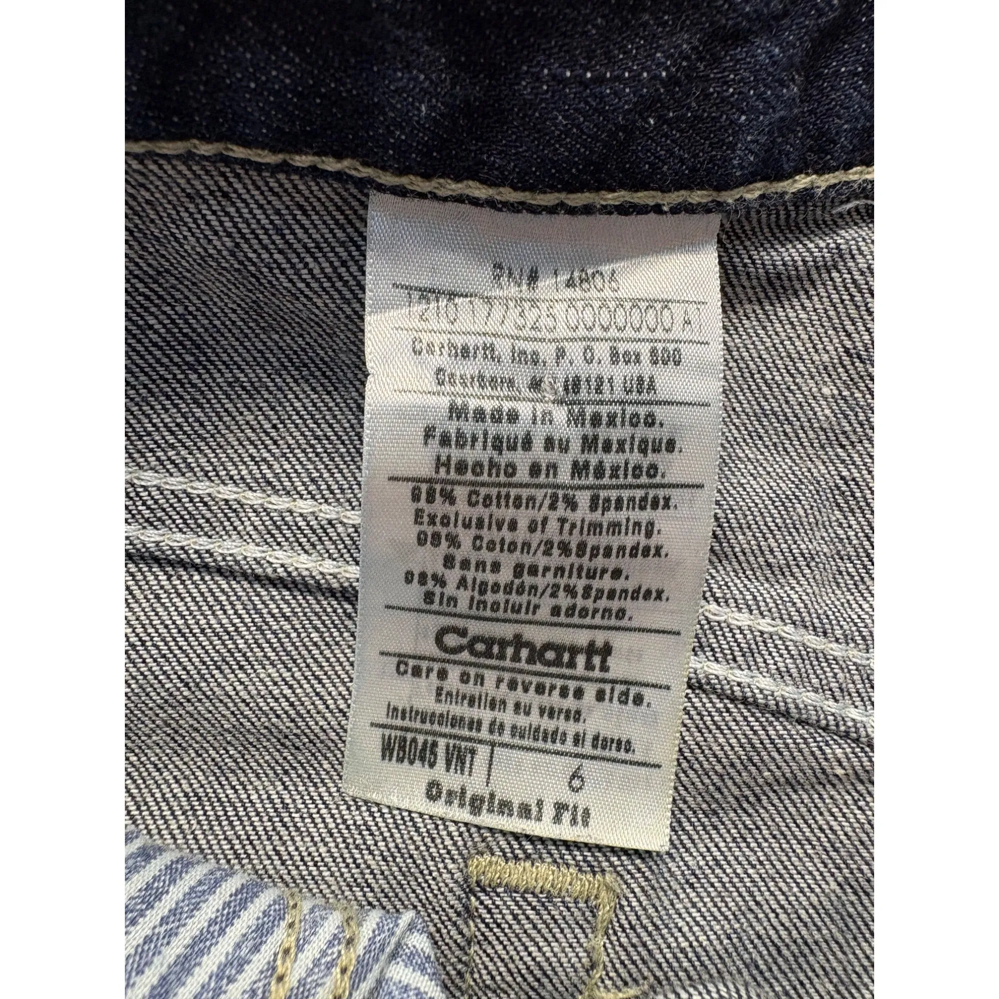 Carhartt Womens Blue Denim Jean Skirt #7565