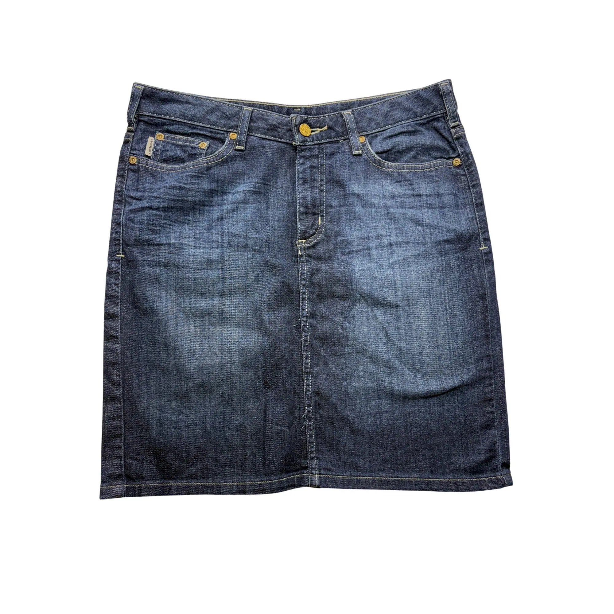 Carhartt Womens Blue Denim Jean Skirt #7565