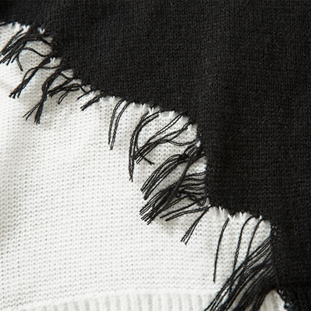 CE | High Street Cross Hole Design Sweater