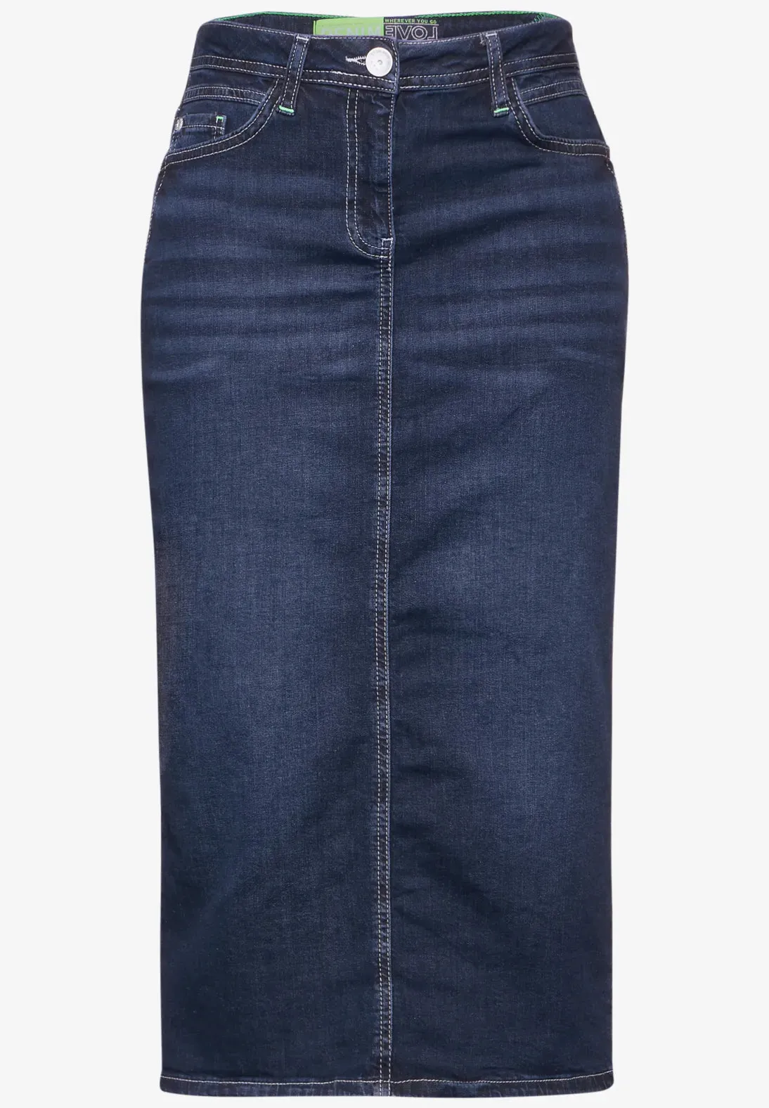 CECIL Denim Midi Skirt