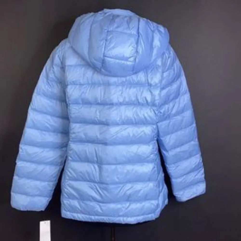 Charter Club Blue Packable Hooded Down Puffer Coat-XL