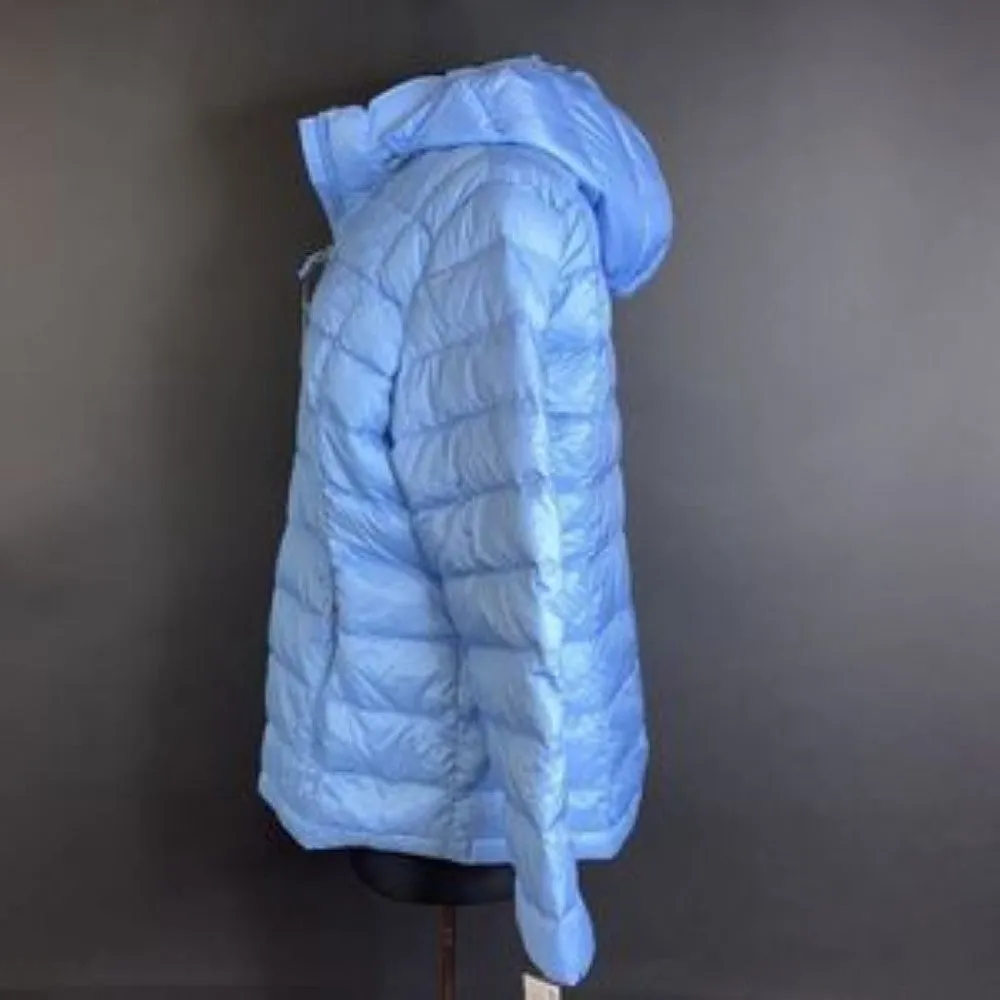 Charter Club Blue Packable Hooded Down Puffer Coat-XL