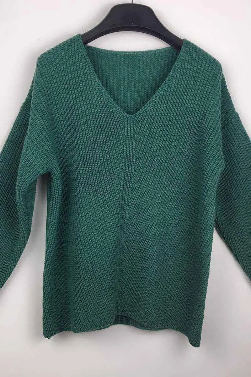 Chicindress Sexy Fashion V-neck Knitted Sweater(5 Colors)