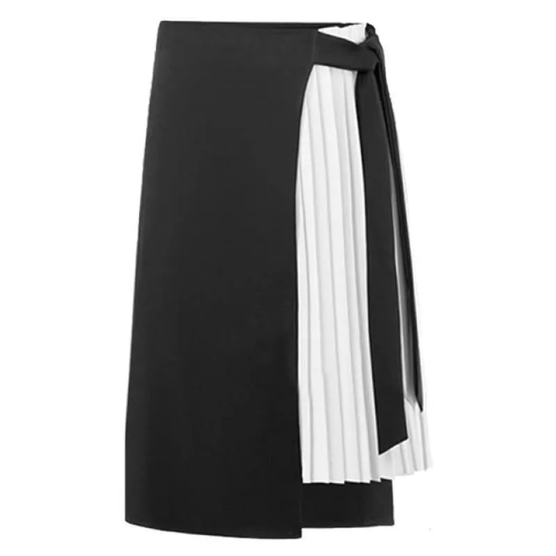 Chiffon Asymmetry High Waist Polyester Streetwear Midi Skirts
