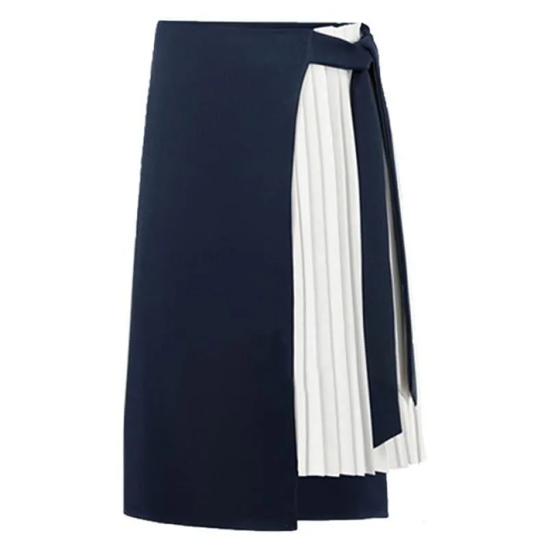 Chiffon Asymmetry High Waist Polyester Streetwear Midi Skirts