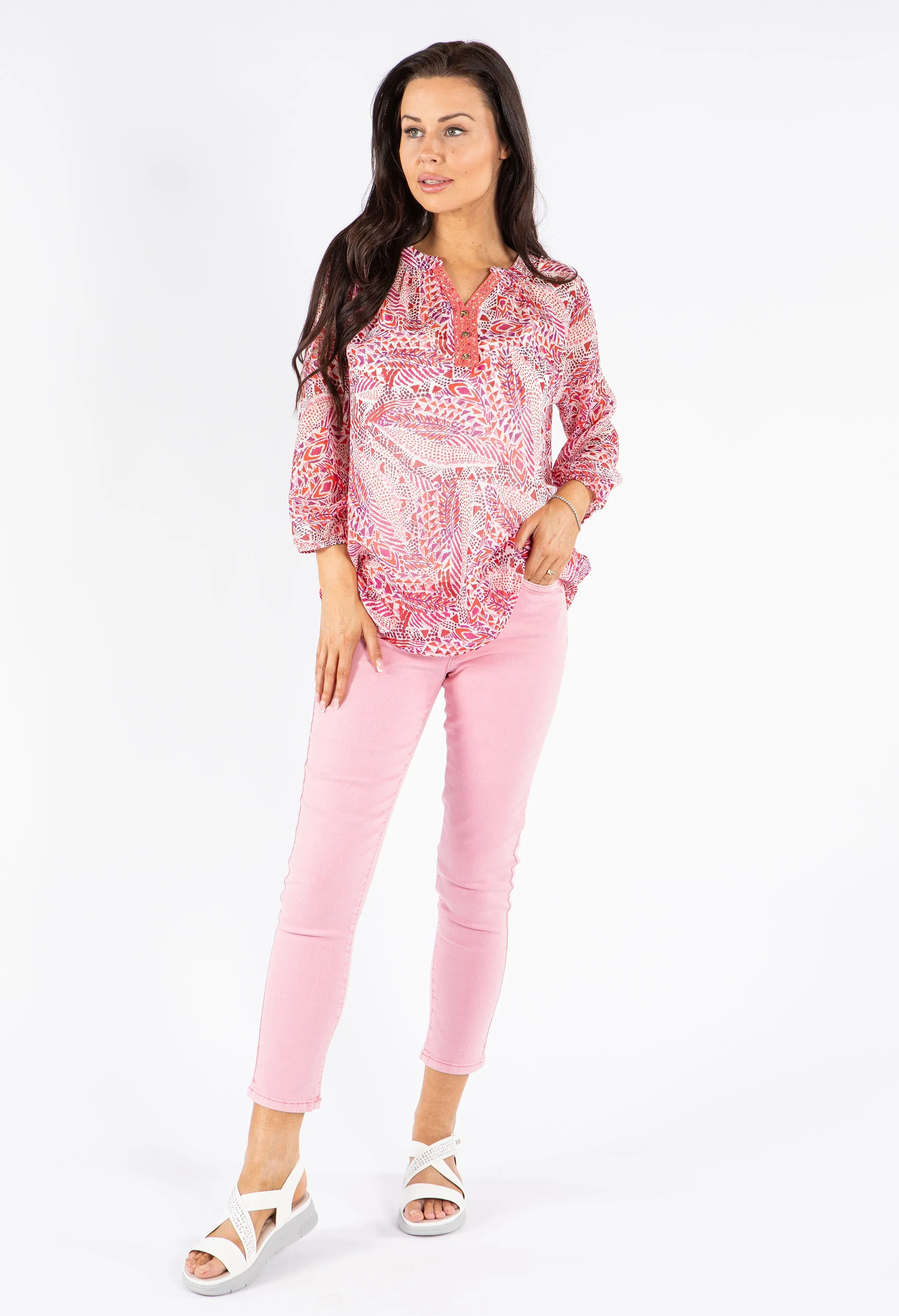 Chiffon V-Neck Blouse