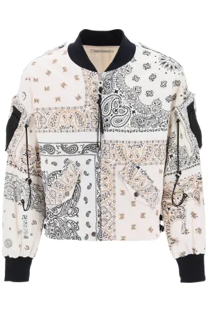 Children of the discordance bomber jacket with bandana motif