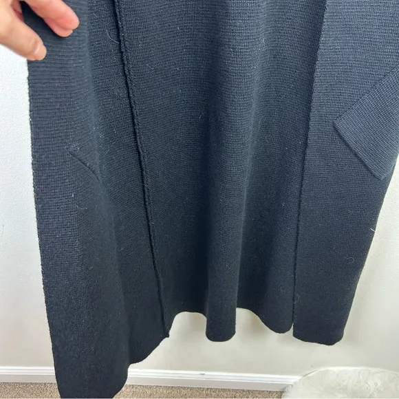 Cocogio Made in Italy Merino Wool blend sleeveless duster black size: S/M