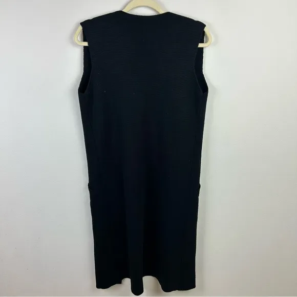 Cocogio Made in Italy Merino Wool blend sleeveless duster black size: S/M