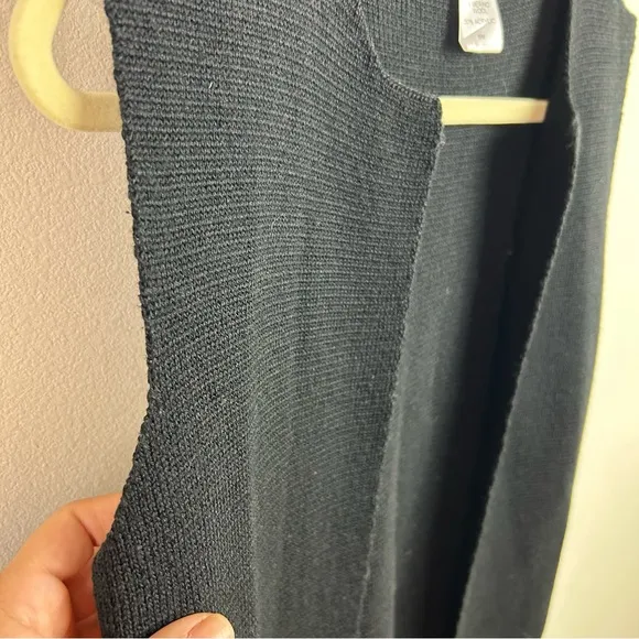 Cocogio Made in Italy Merino Wool blend sleeveless duster black size: S/M