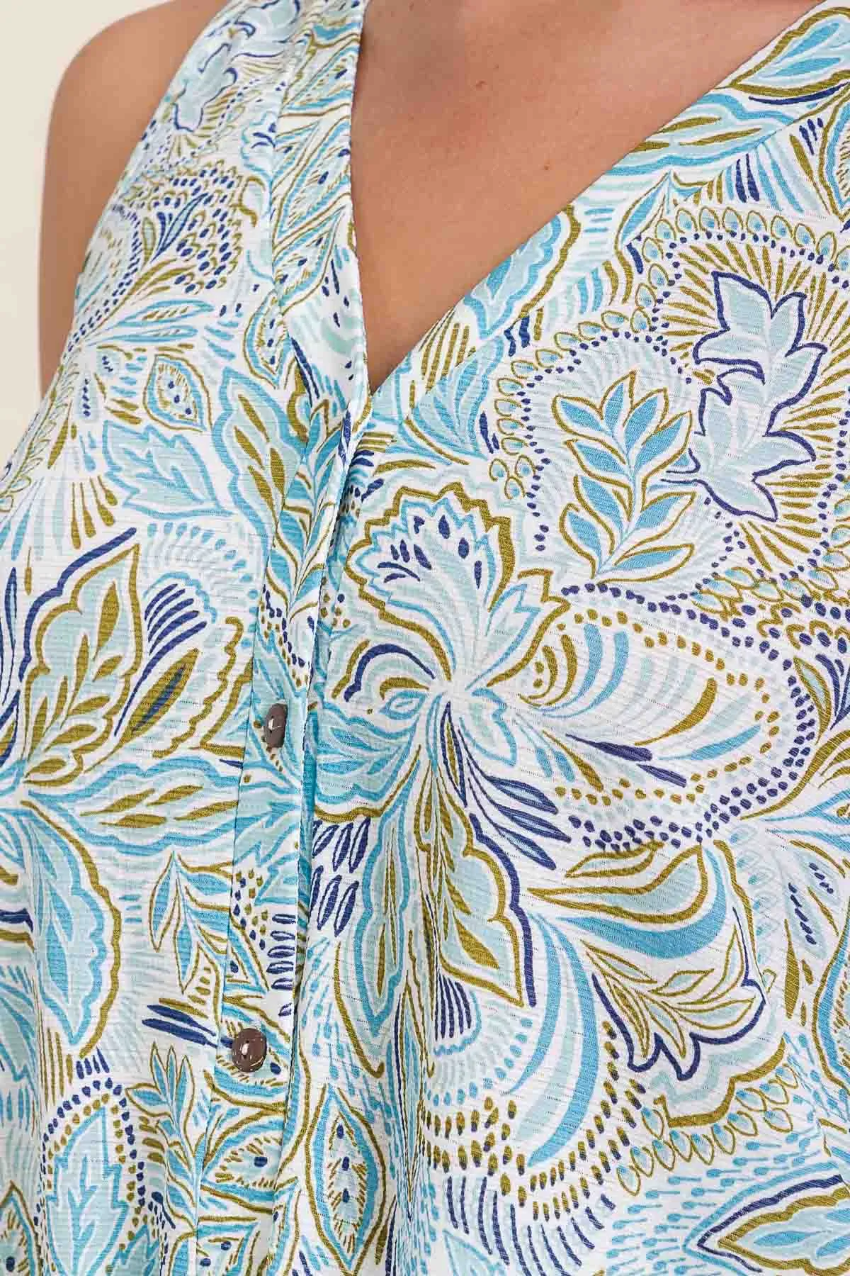 COCONUT BUTTON TIE FRONT SHIRT