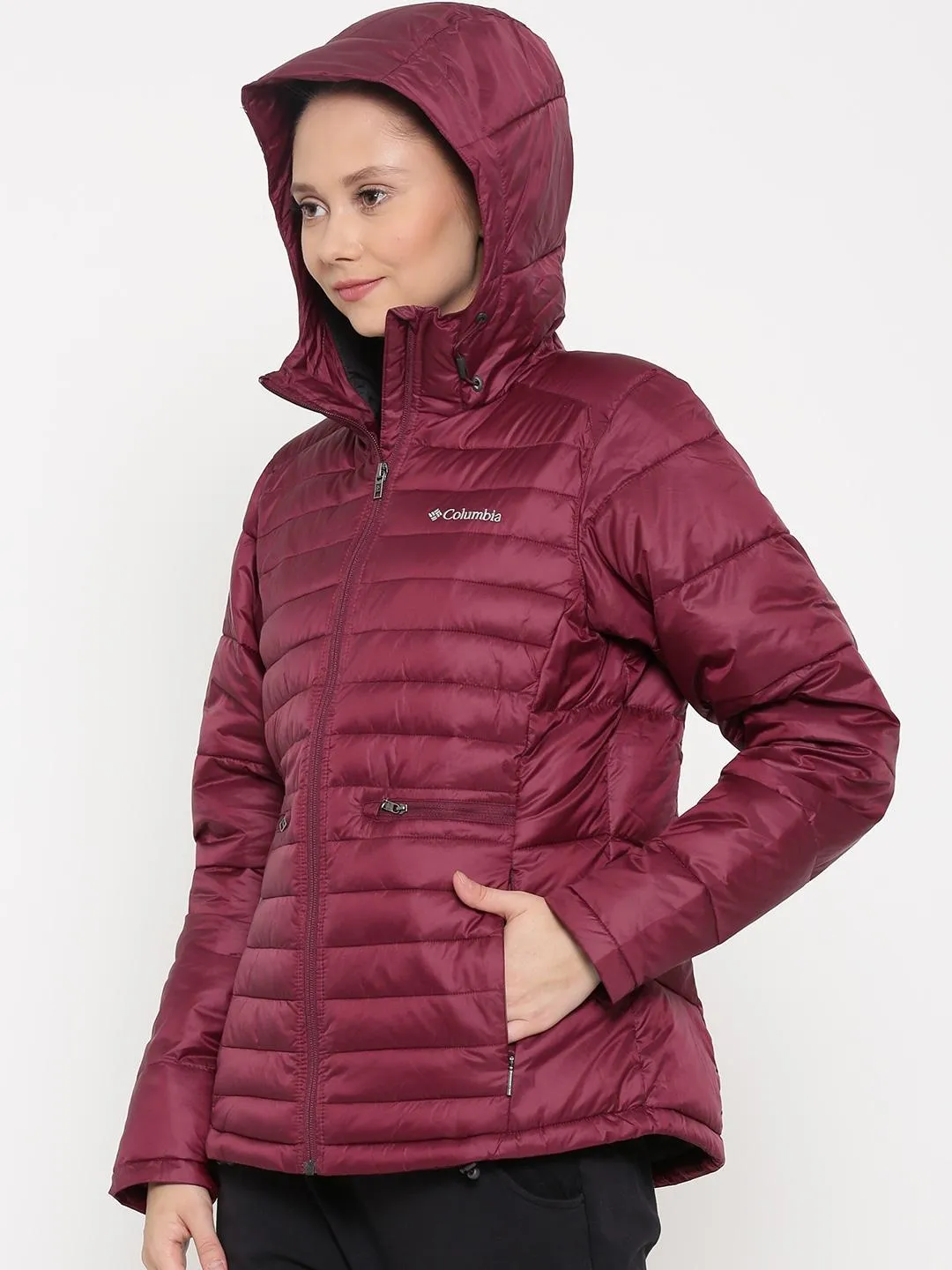Columbia Women Red Powder Pillow Jacket