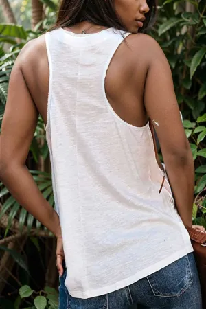 comfort sleeveless v neck tank top in solid colors