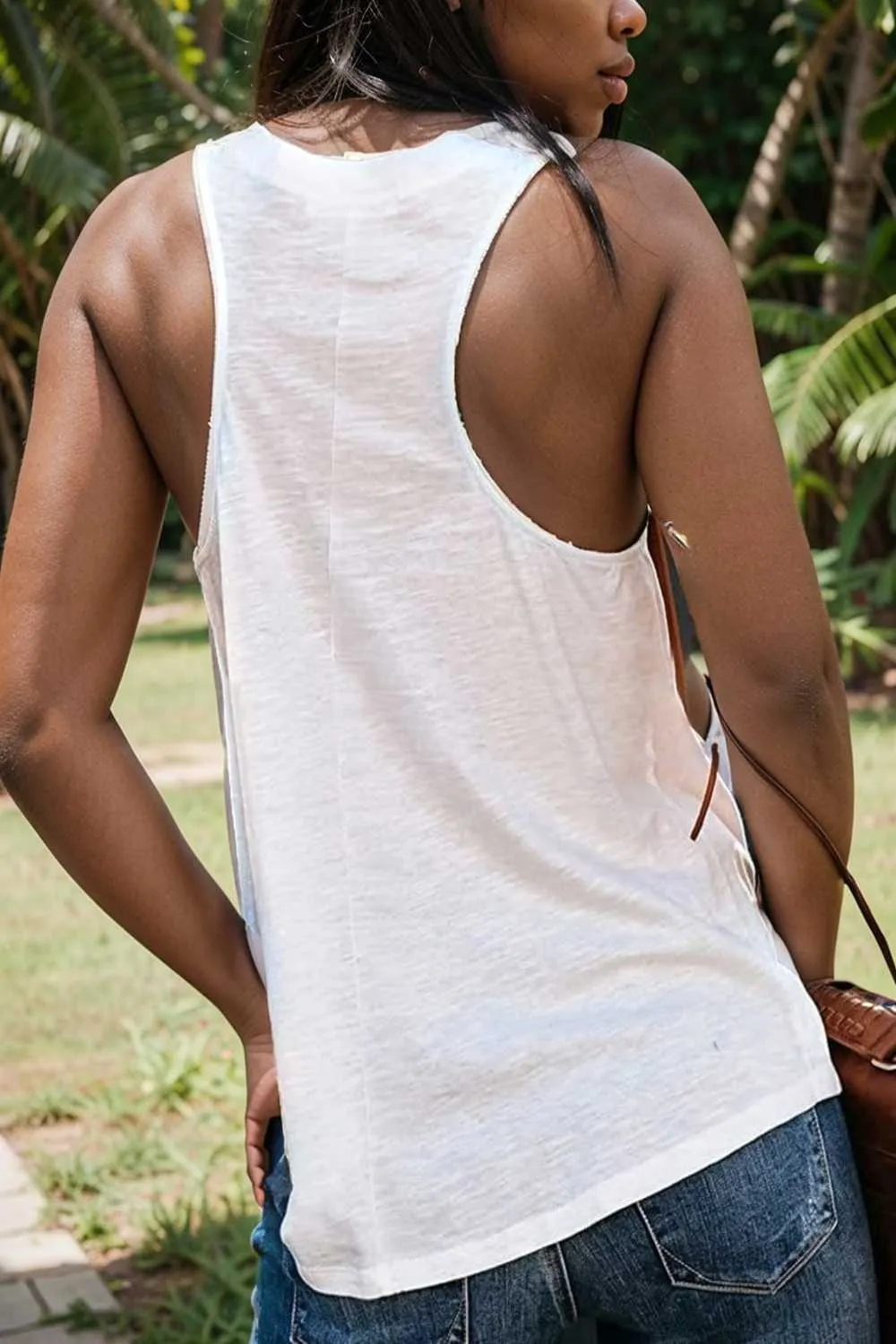 comfort sleeveless v neck tank top in solid colors