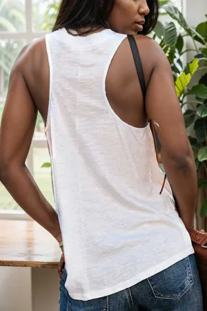 comfort sleeveless v neck tank top in solid colors