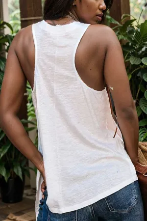 comfort sleeveless v neck tank top in solid colors