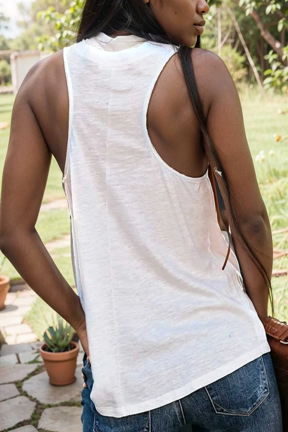 comfort sleeveless v neck tank top in solid colors