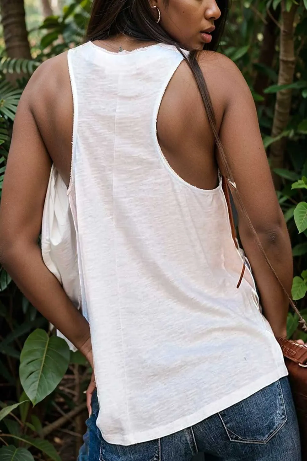 comfort sleeveless v neck tank top in solid colors