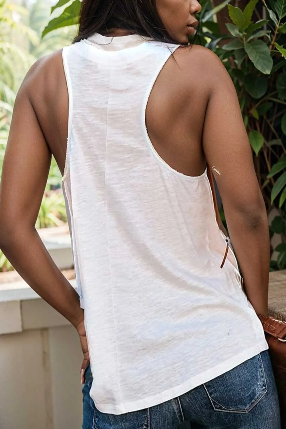 comfort sleeveless v neck tank top in solid colors