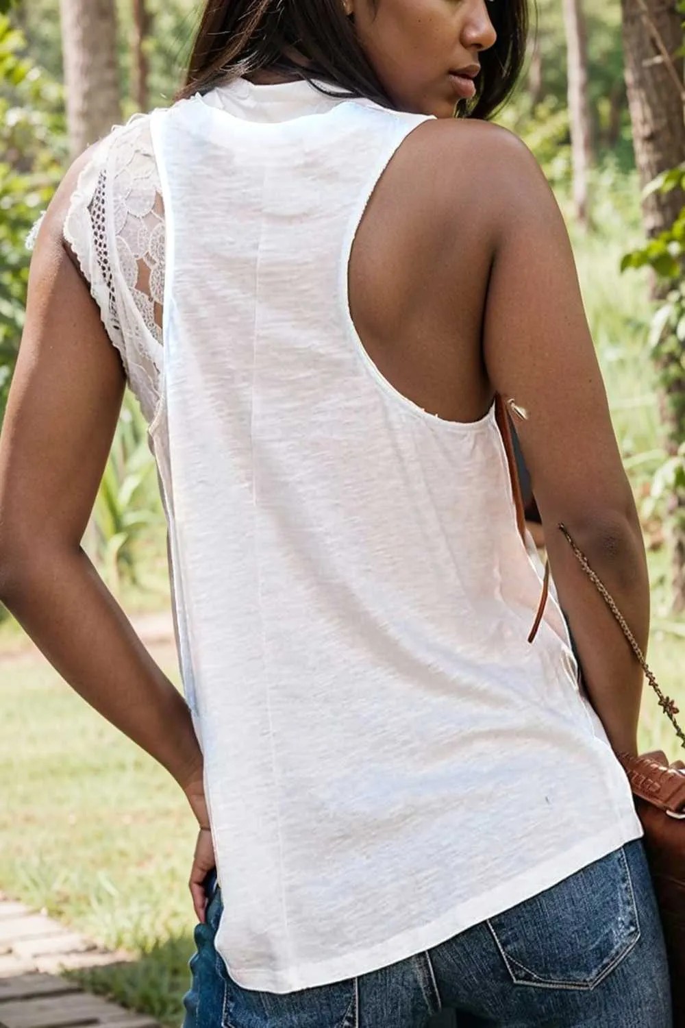comfort sleeveless v neck tank top in solid colors