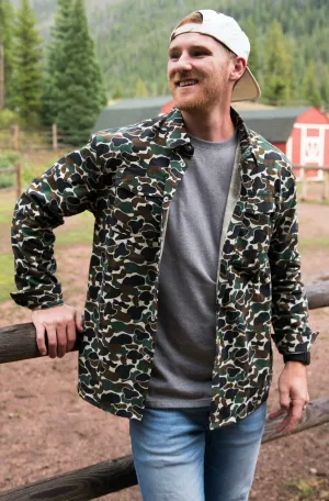Cotton Twill Button Up - Throwback Camo