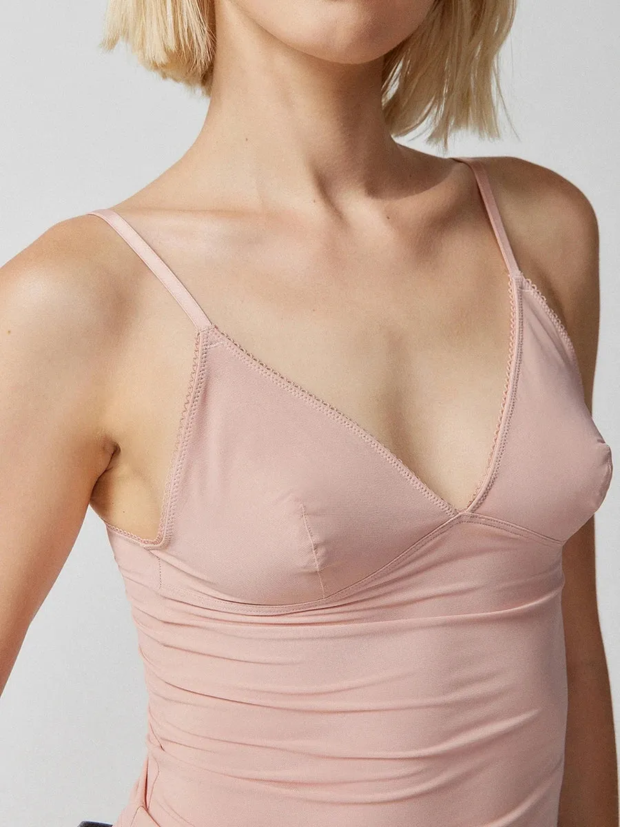 Cropped Lace Deep V-Neck Top