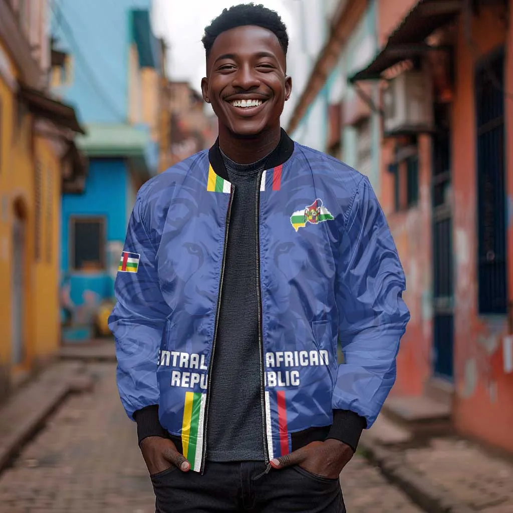 Custom Central African Republic Football Bomber Jacket Allez Les Fauves LT15