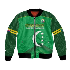 Custom Comoros Football Bomber Jacket Allez Les Coelacantes LT14