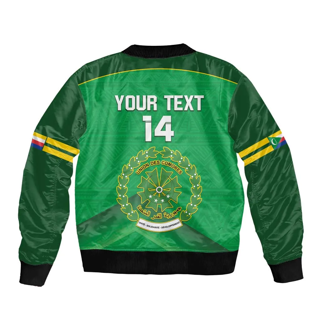Custom Comoros Football Bomber Jacket Allez Les Coelacantes LT14