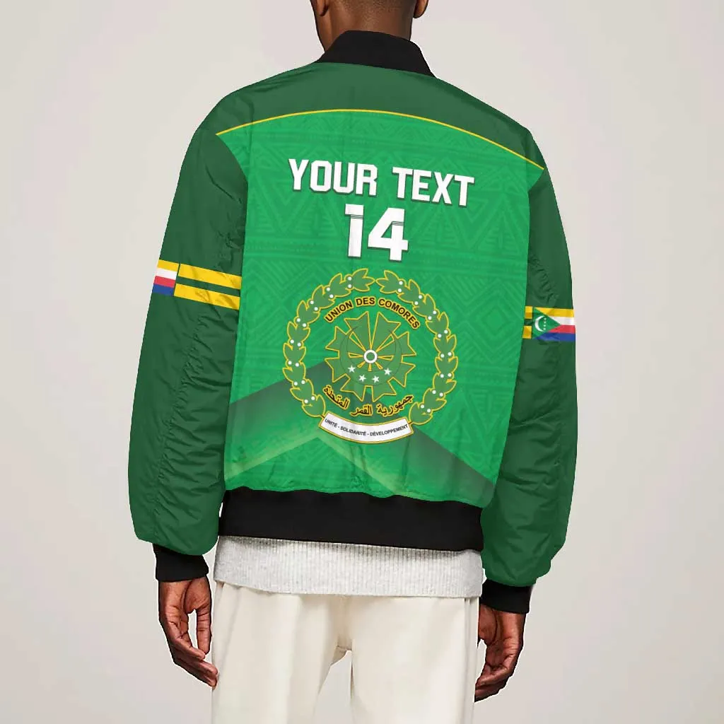 Custom Comoros Football Bomber Jacket Allez Les Coelacantes LT14