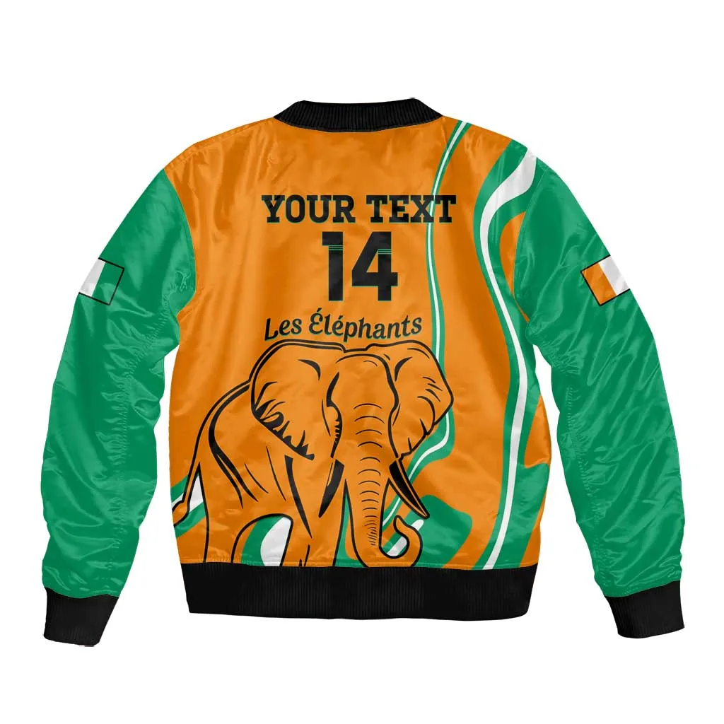 Custom Ivory Coast Football Bomber Jacket 2024 Go Champions Les Elephants LT14